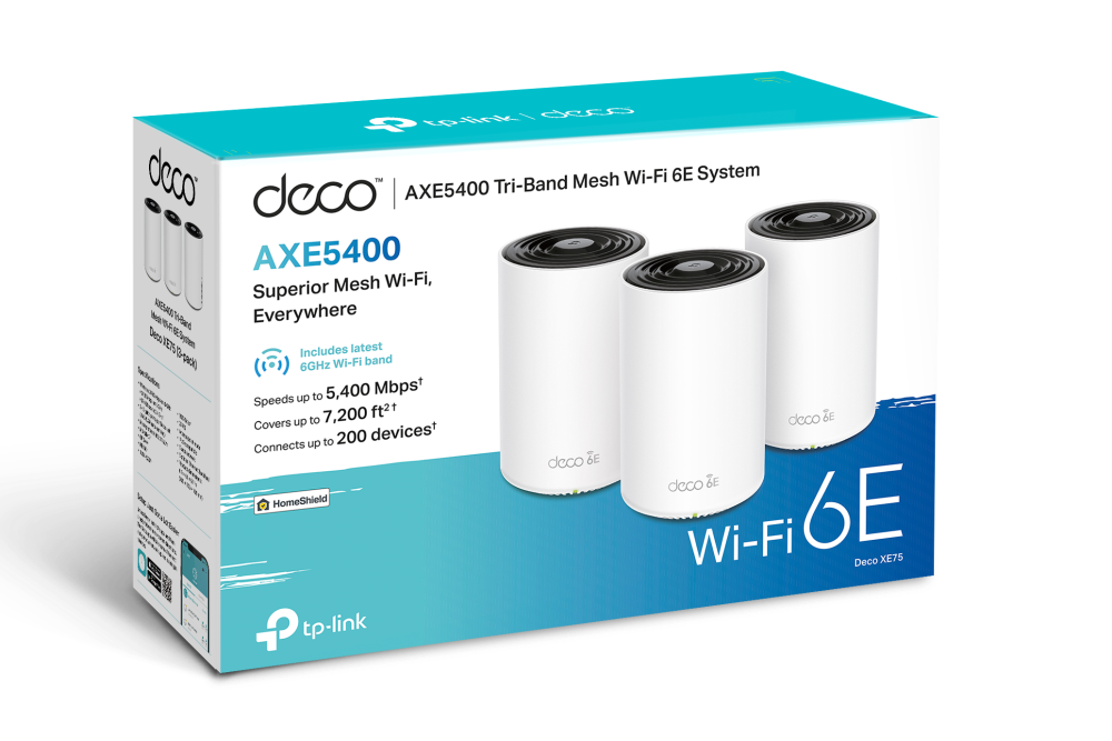 Tp-link Deco Axe5400 Tri-band Mesh Wi-fi 6e System / Deco Xe75(3 Pack), Tplink, Redes, Routers, Mesh [Imagen 1]